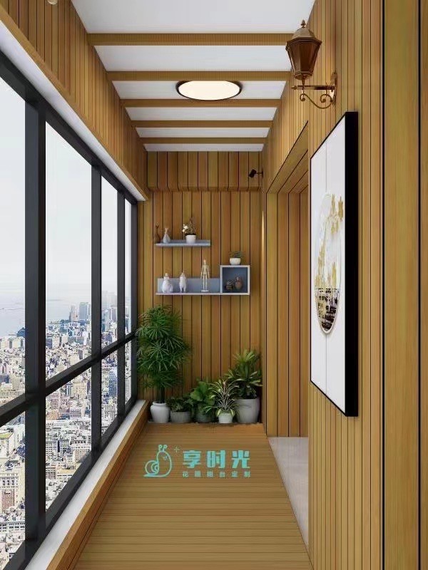 享时光木阳台|广州网红小区:阳台是业主的世外桃源
