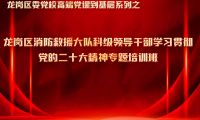 龙岗消防大队联合区委党校开展领导干部党的二十大精神线上培训班