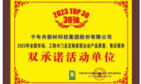 喜讯丨千年舟荣获「2023年全国市场、工程木门及定制家居企业产品质量、售后服务双承诺活动单位」