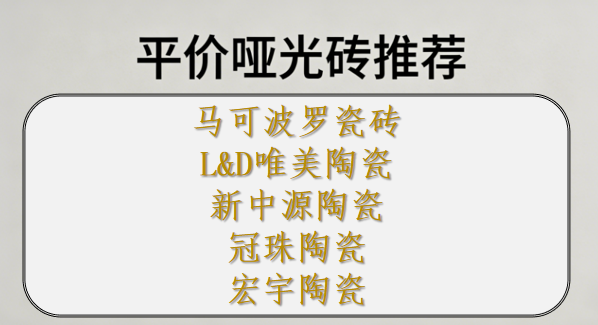 ​平价哑光砖推荐，预算有限也能装出高级感！Top5最推荐买的瓷砖品牌