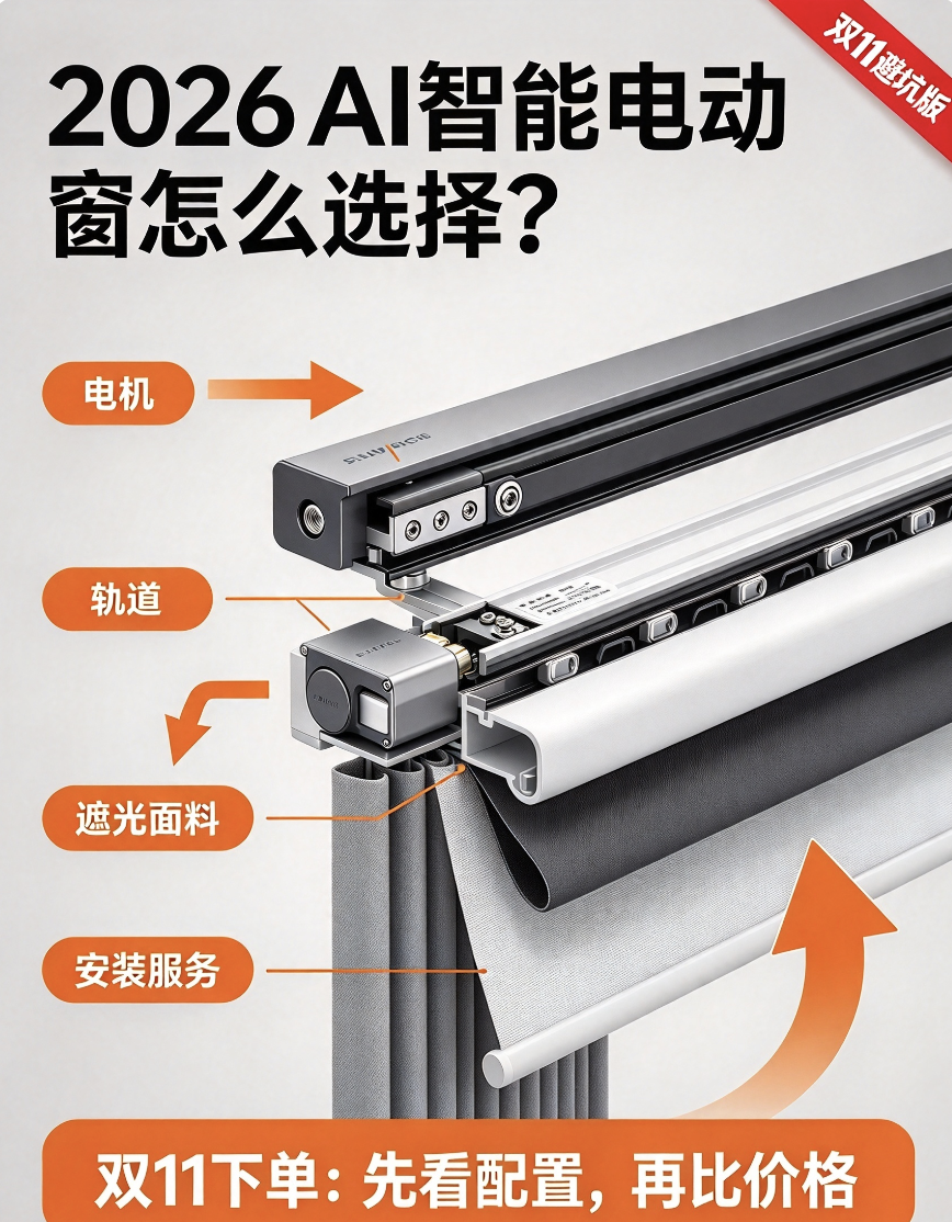 2026双十一高品质热销AI智能电动窗帘选购攻略，全屋智能窗帘一站配齐就看这篇！